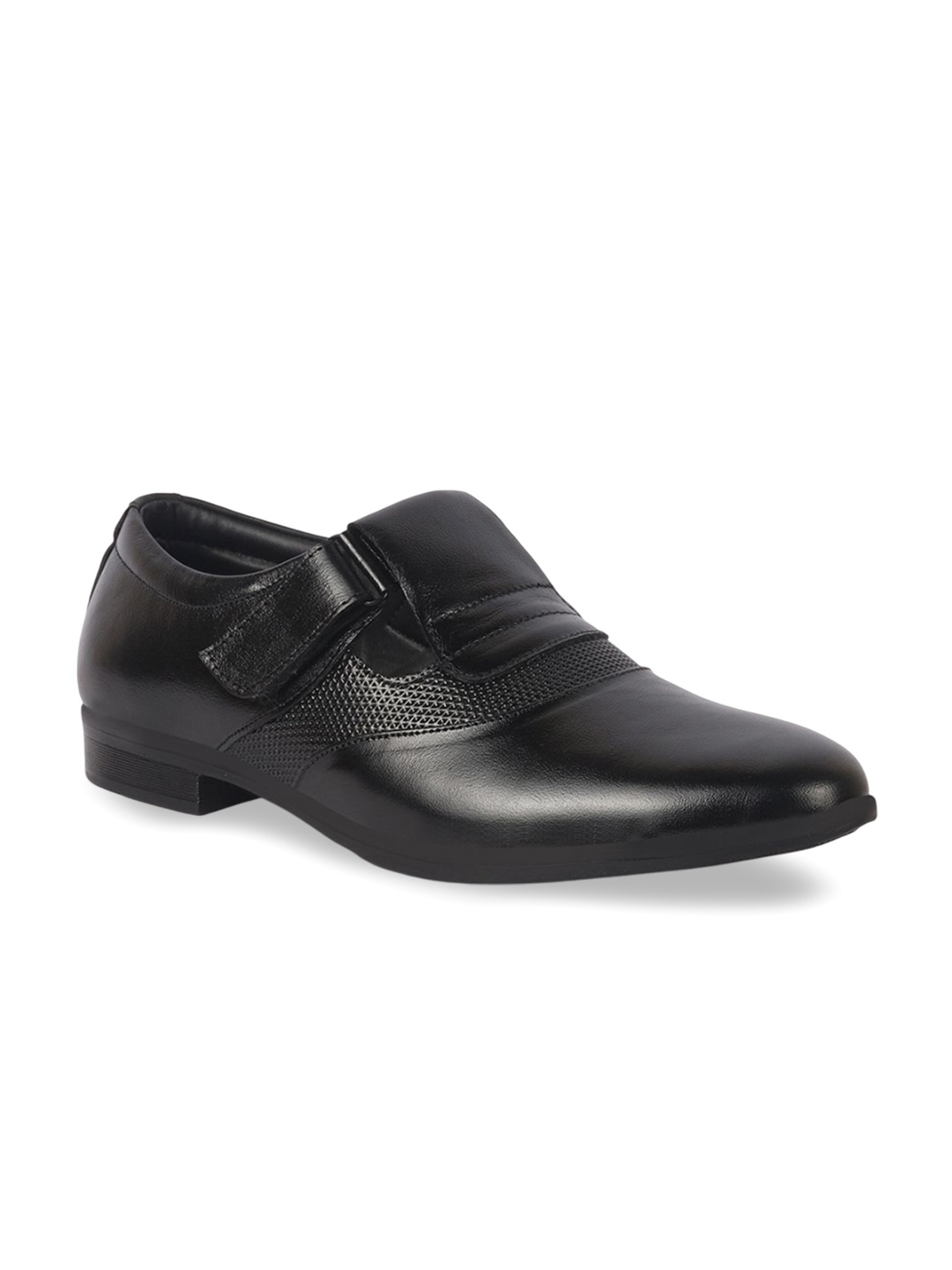 

FAUSTO Men Genuine Leather Formal Slip-On Shoes, Black