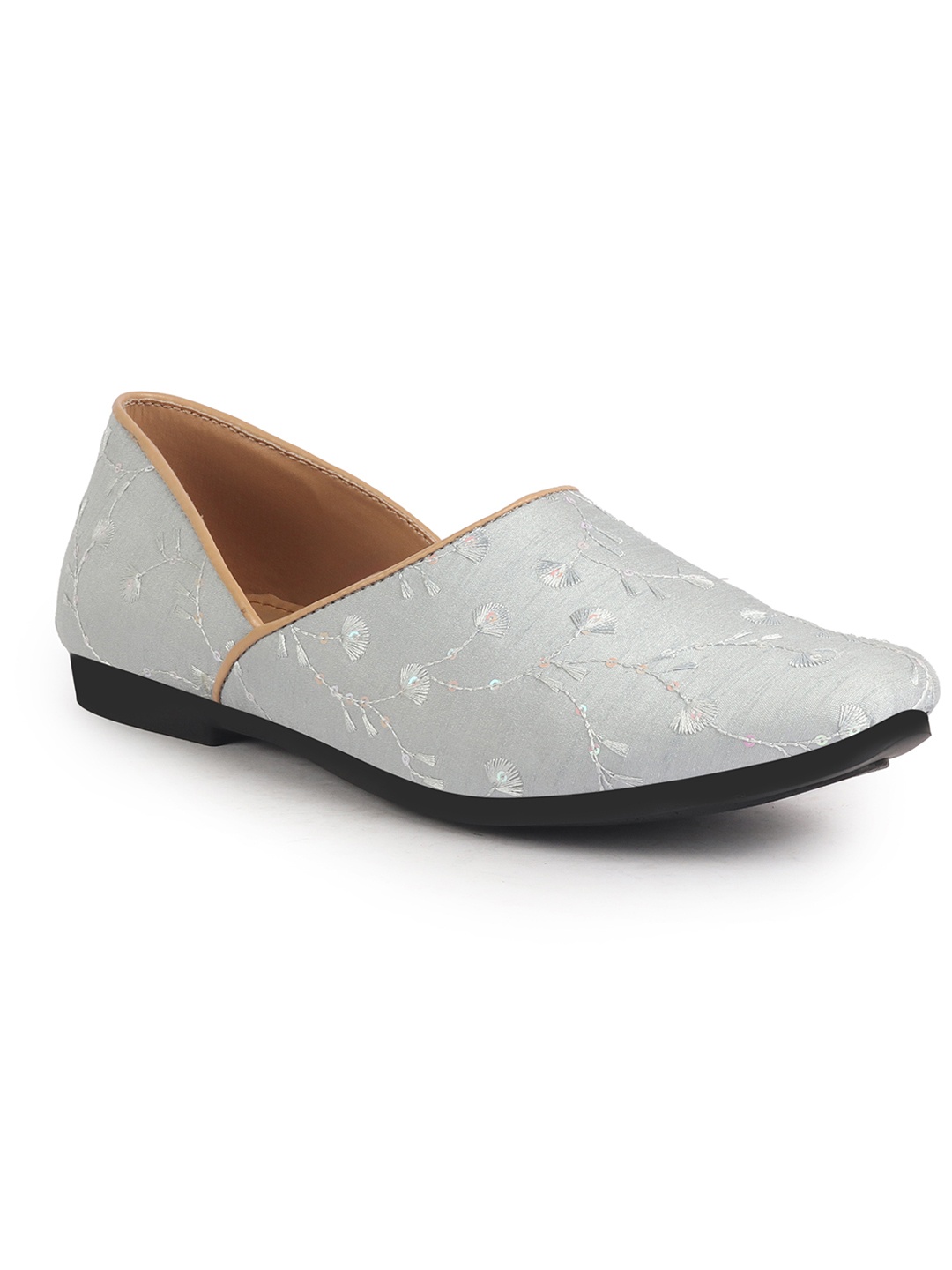 

FAUSTO Men Woven Design Lightweight Mojaris, Blue