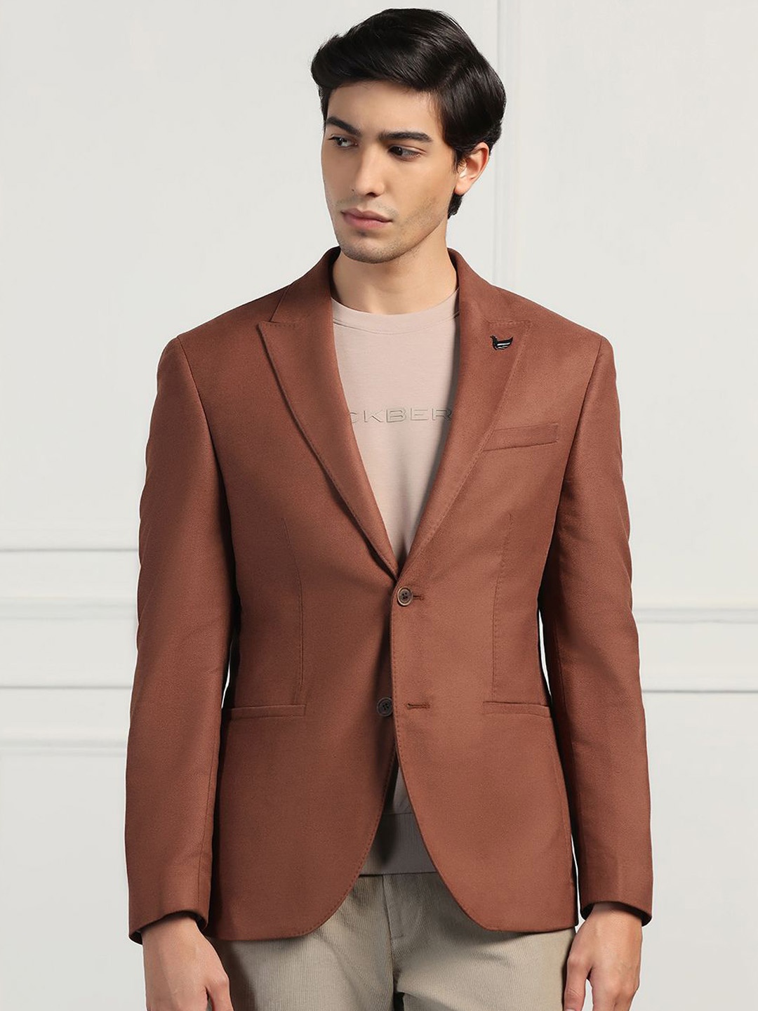 

Blackberrys AMAZE2 Notched Lapel Slim-Fit Single Breasted Blazer, Rust