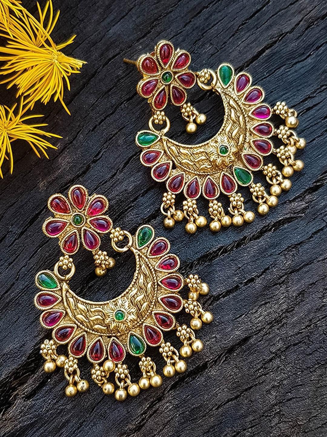 

GRIIHAM Gold-Plated Contemporary American Diamond Chandbalis