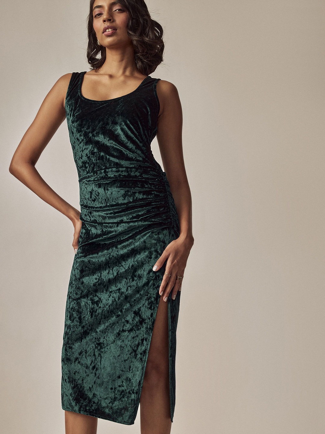 

The Label Life Women Polyester Sheath Dress, Green
