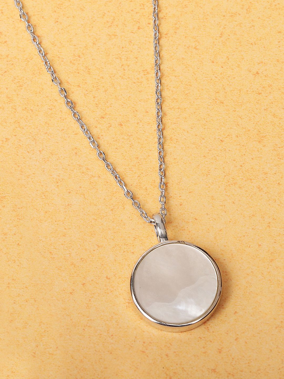 

Mia by Tanishq 93 kt Silver Circular-Shaped Pendants With Chain