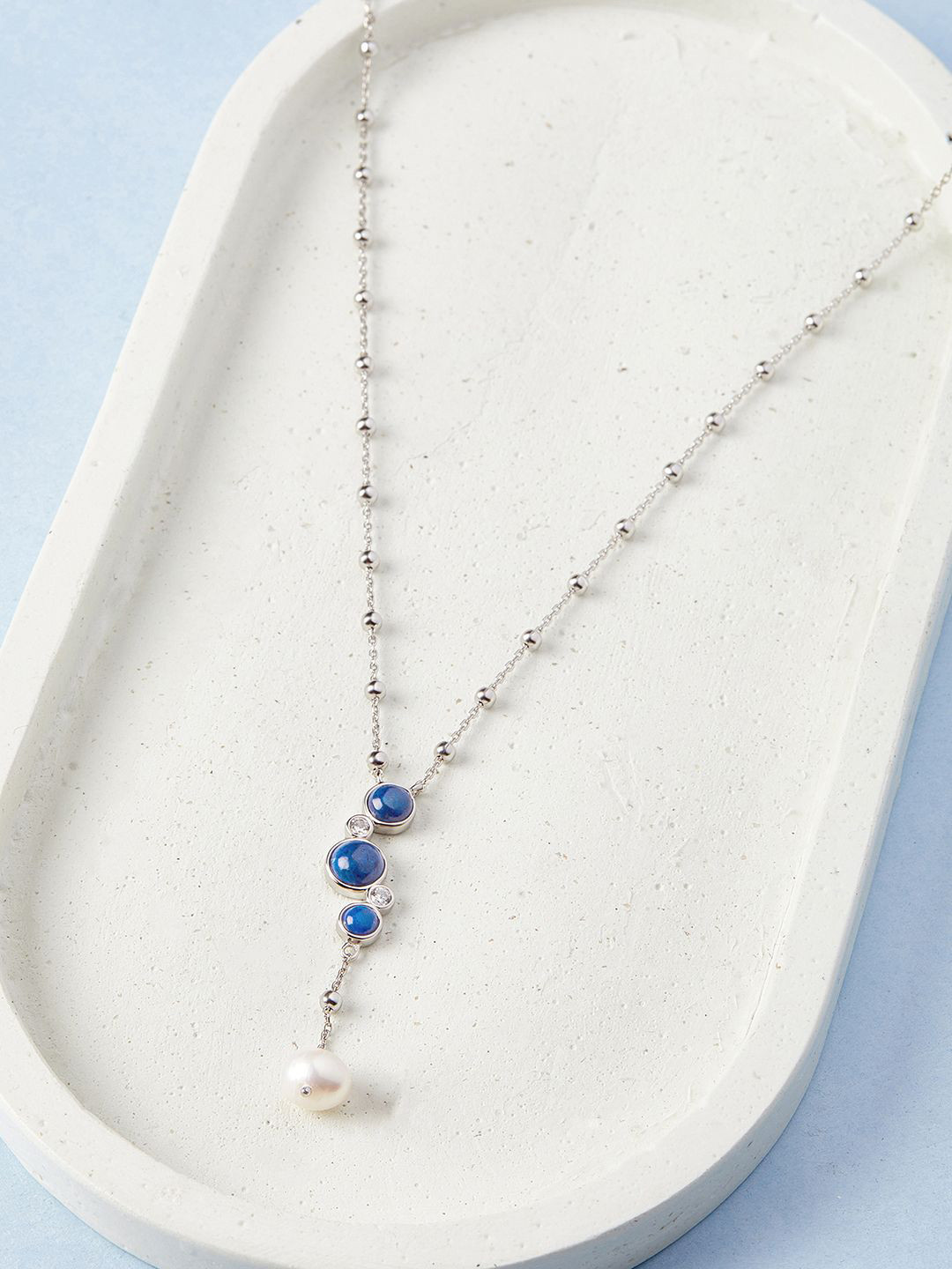 

Mia by Tanishq 93 kt Silver Cubic Zirconia Necklace
