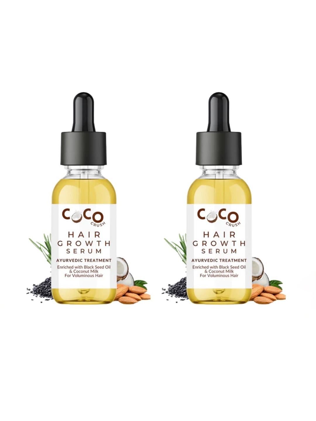 

Coco Crush Set Of 2 Ayurvedic Hair Growth Serum- 30 ml Each, Yellow