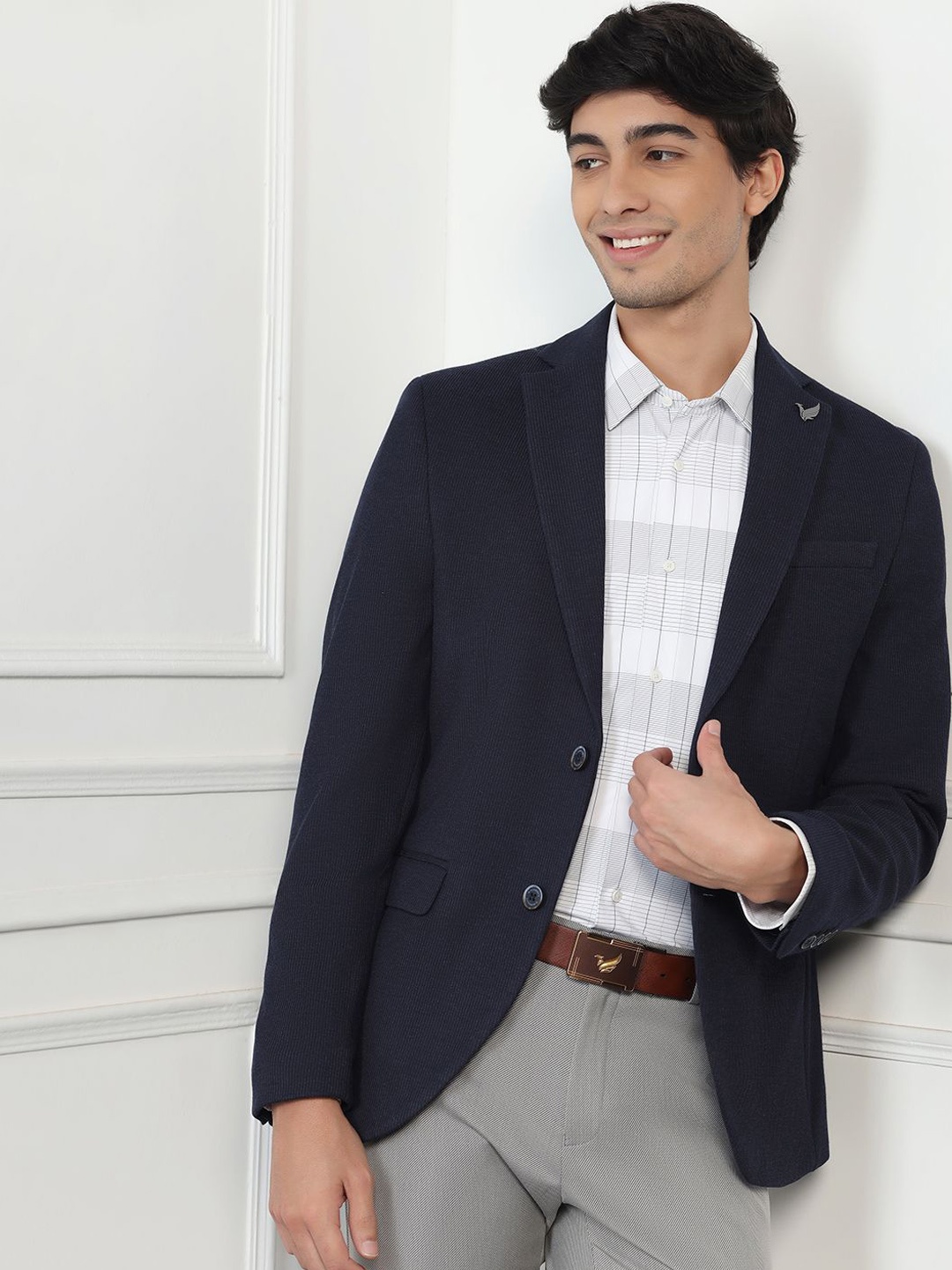 

Blackberrys Slim-Fit Single Breasted Blazer, Navy blue