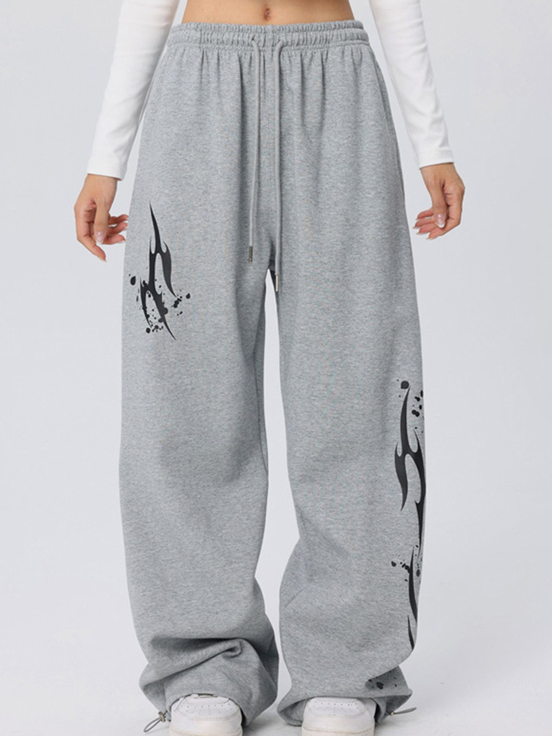 

LULU & SKY Women Straight Fit High-Rise Trousers, Grey