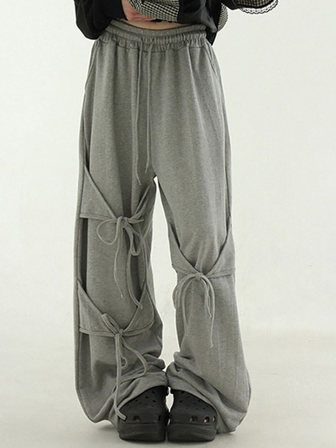 

LULU & SKY Women Straight Fit High-Rise Trousers, Grey