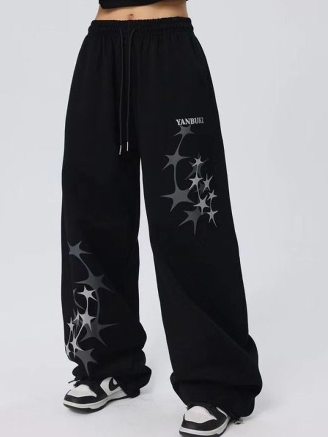 

LULU & SKY Women Straight Fit High-Rise Trousers, Black