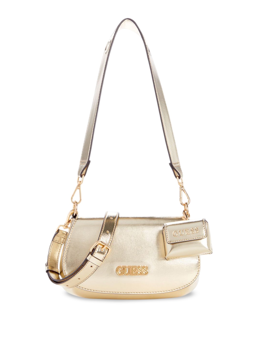 

GUESS PU Shoulder Bag, Metallic