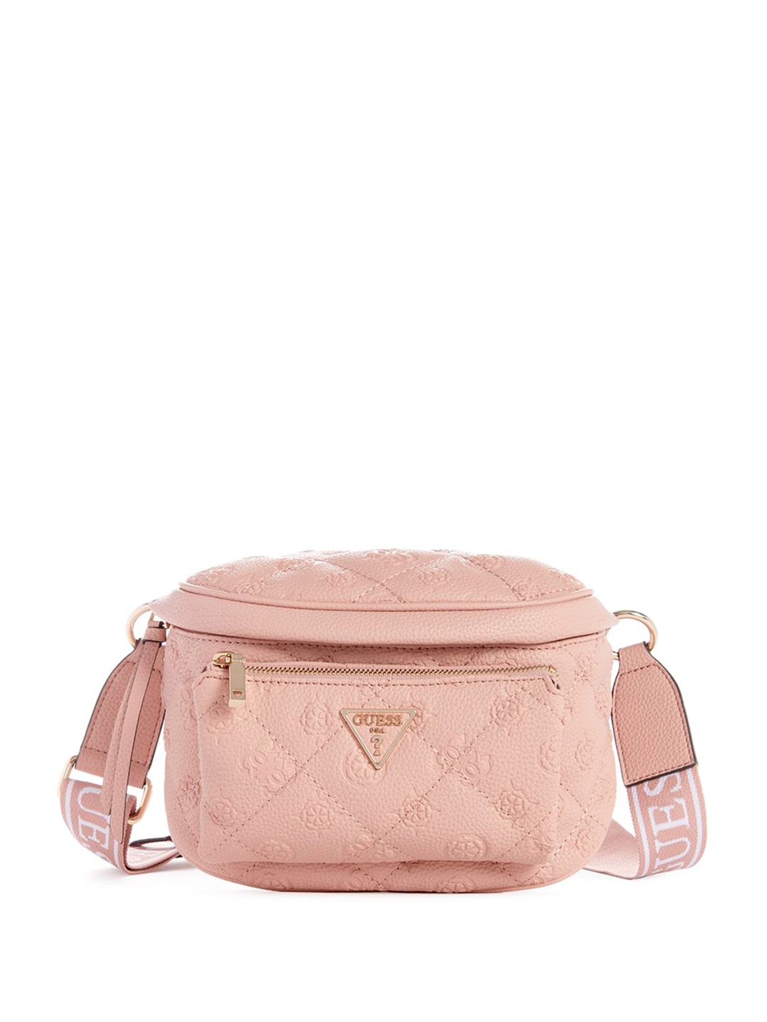 

GUESS PU Structured Sling Bag with Quilted, Pink