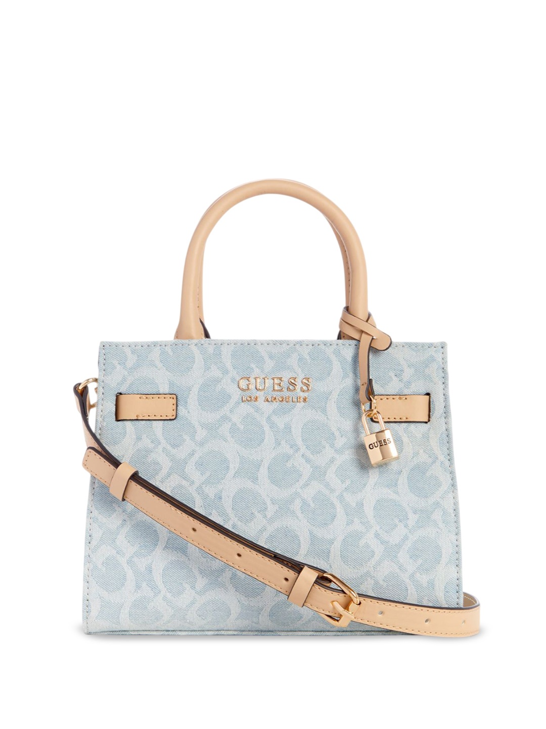 

GUESS Printed Structured Satchel, Blue