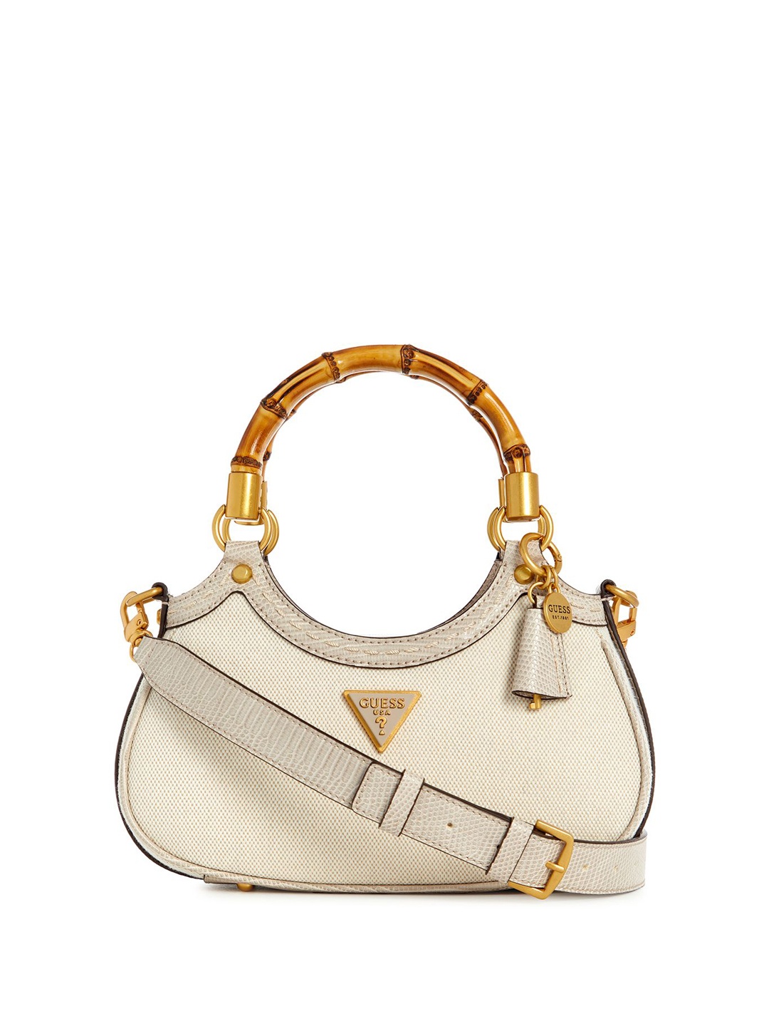

GUESS Textured Satchel, Taupe