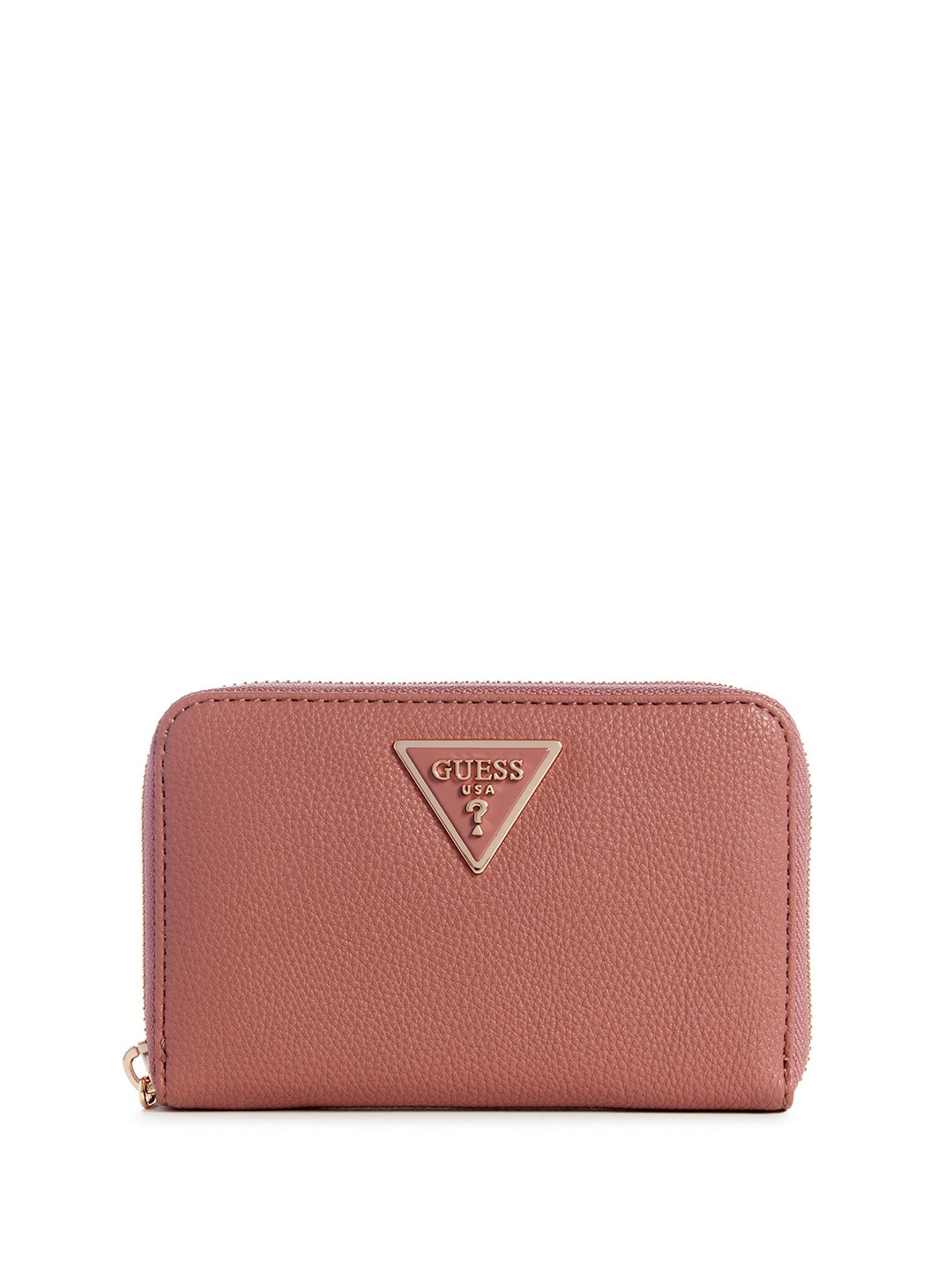 

GUESS Women Textured PU Zip Around Wallet, Rose