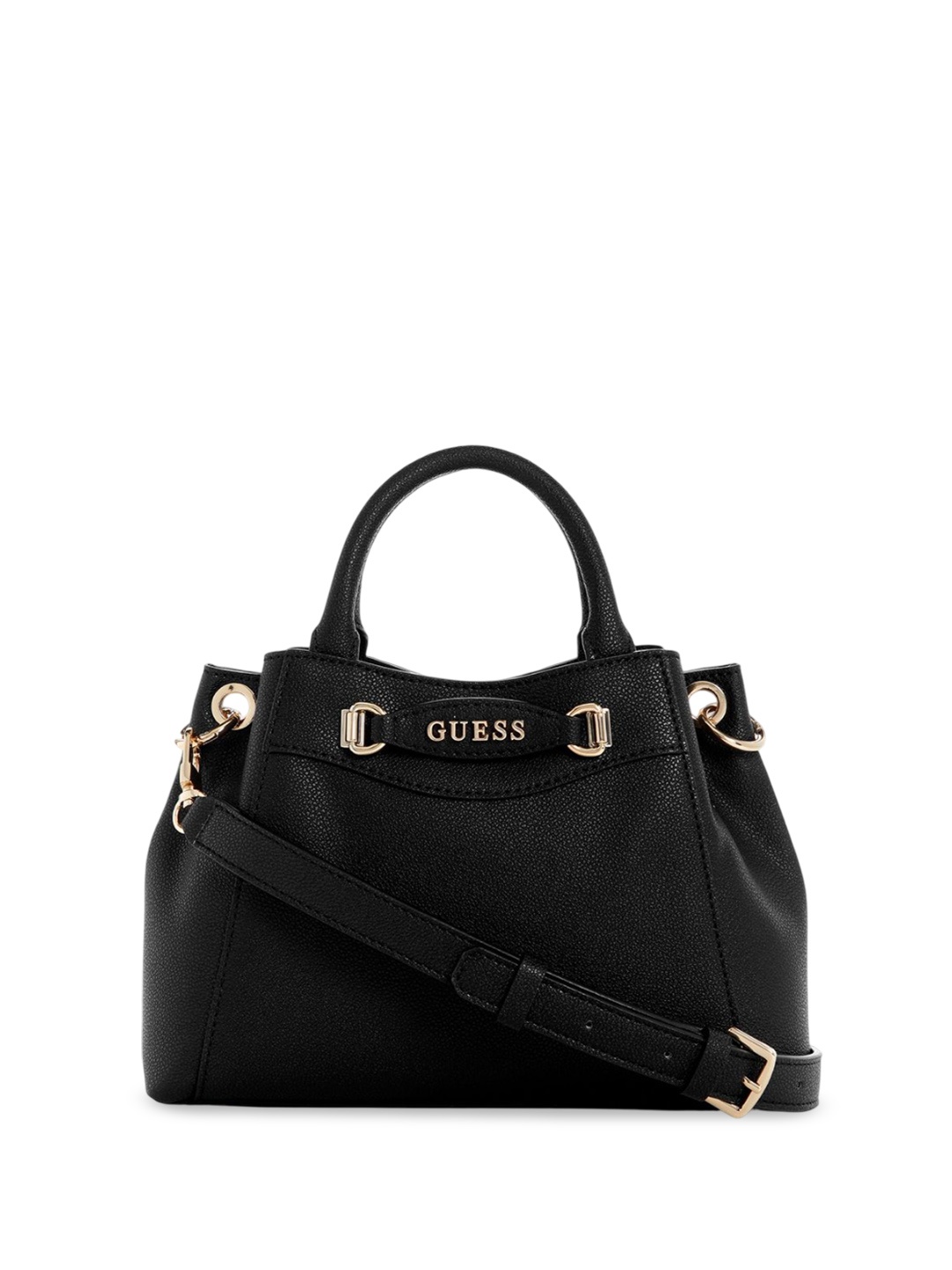 

GUESS PU Structured Satchel, Black