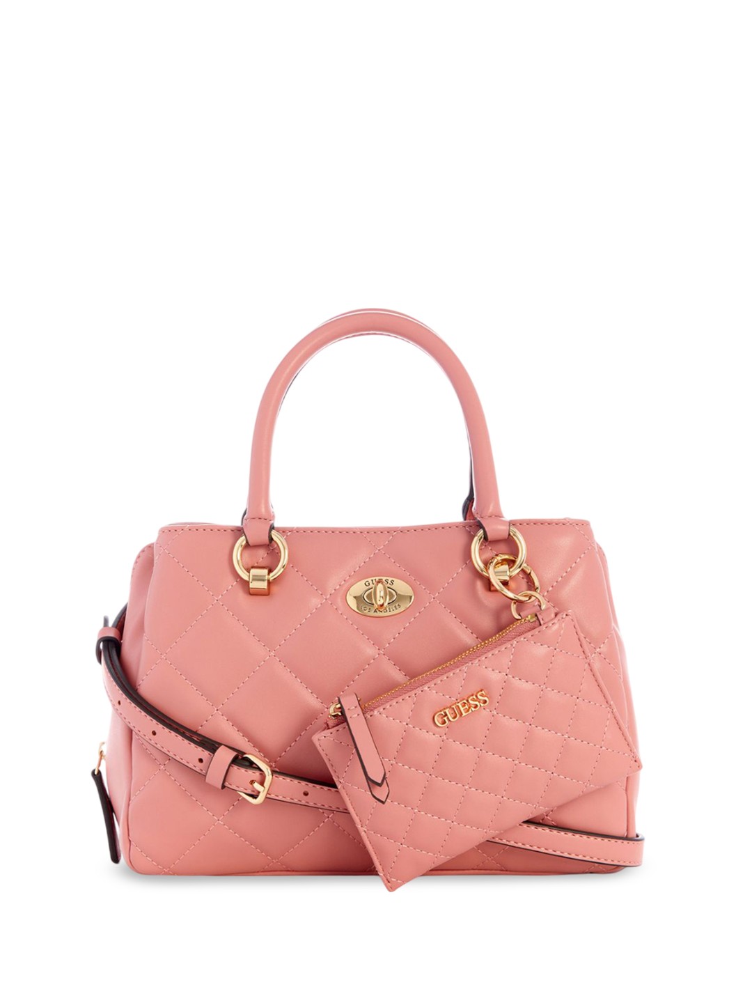 

GUESS PU Satchel, Pink