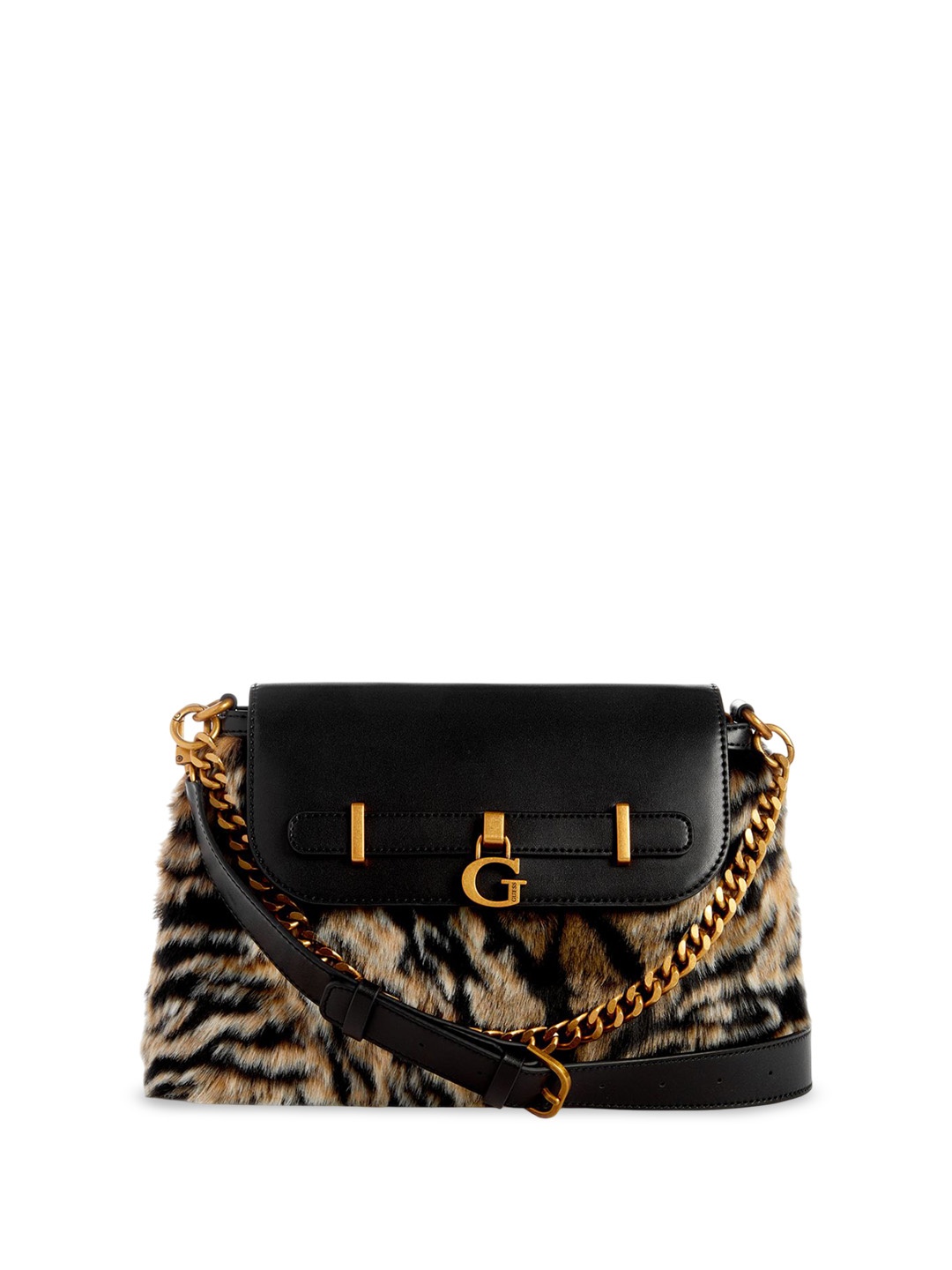 

GUESS Animal Printed Structured Sling Bag, Multi