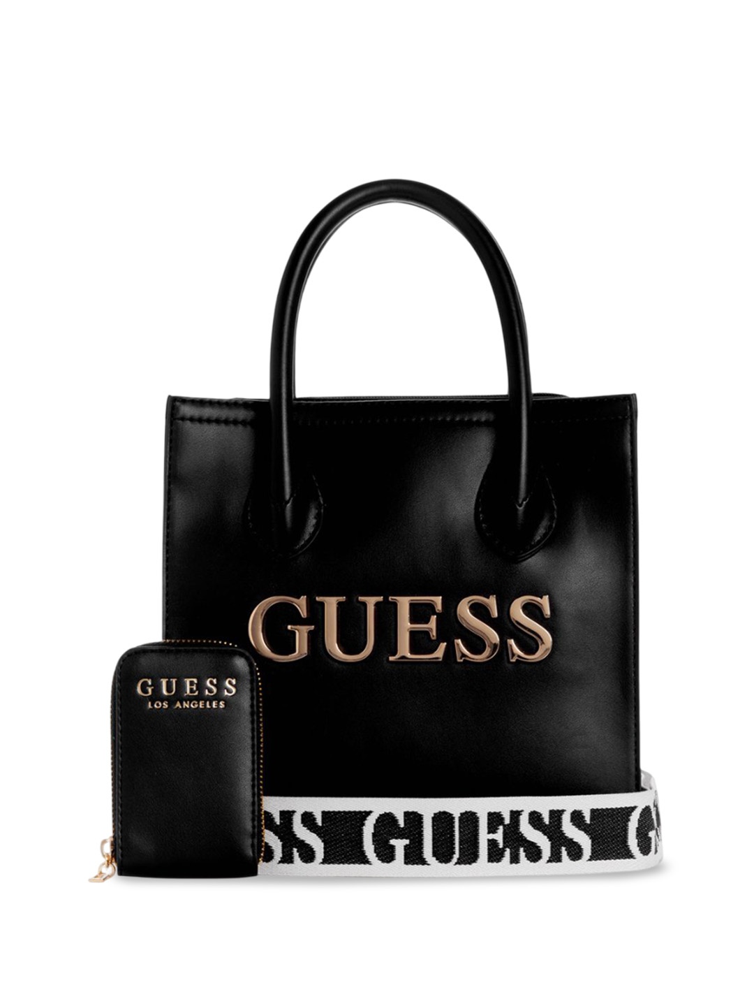 

GUESS PU Satchel, Black