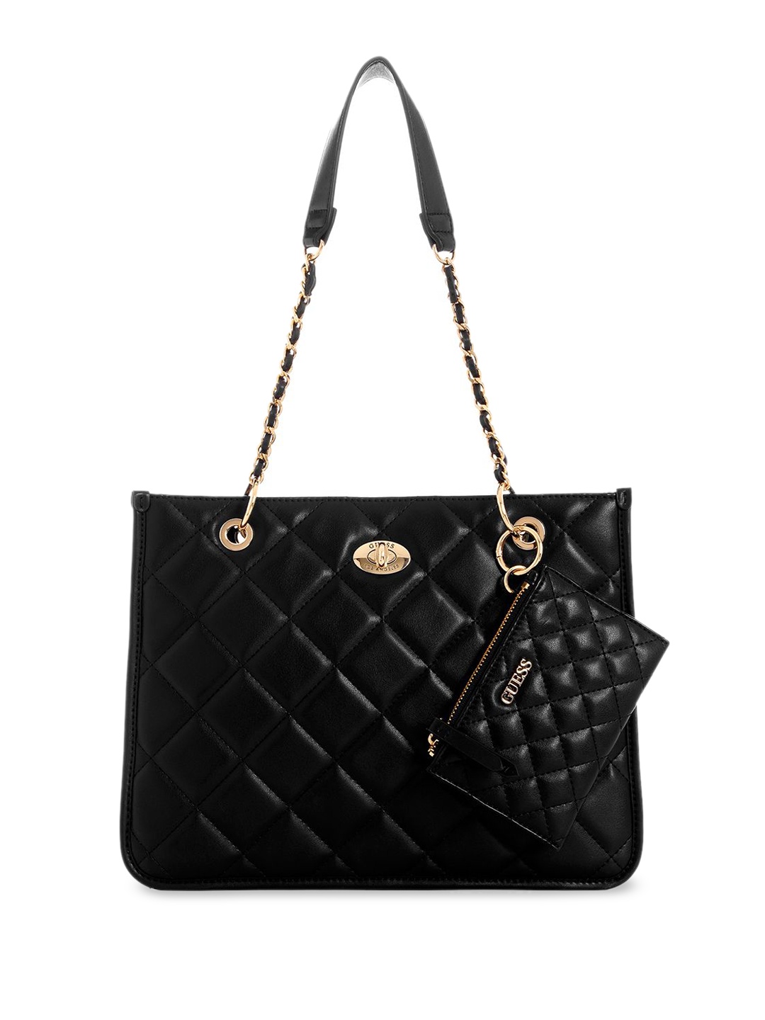 

GUESS PU Handheld Bag, Black