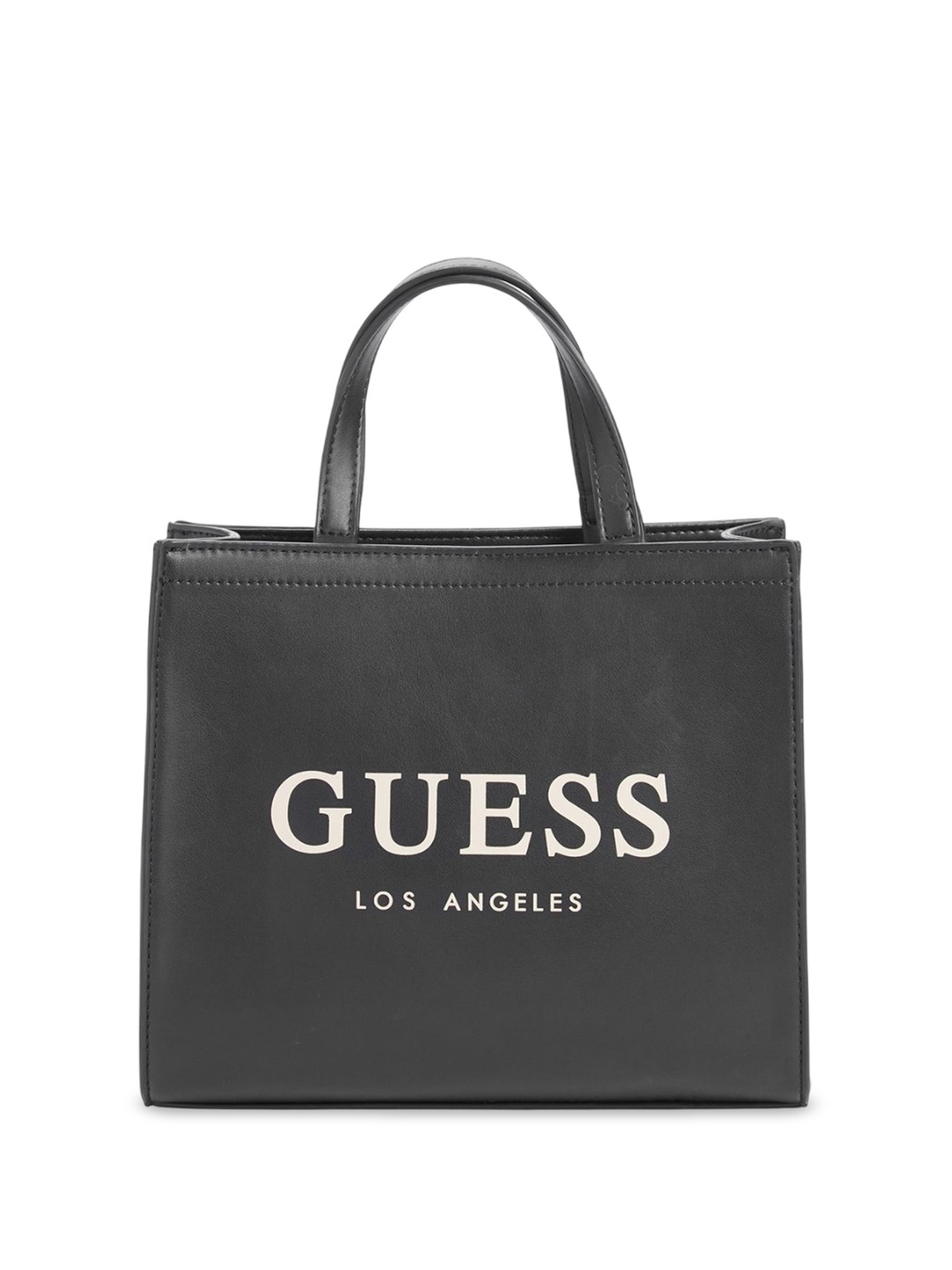 

GUESS Printed PU Structured Tote Bag, Black