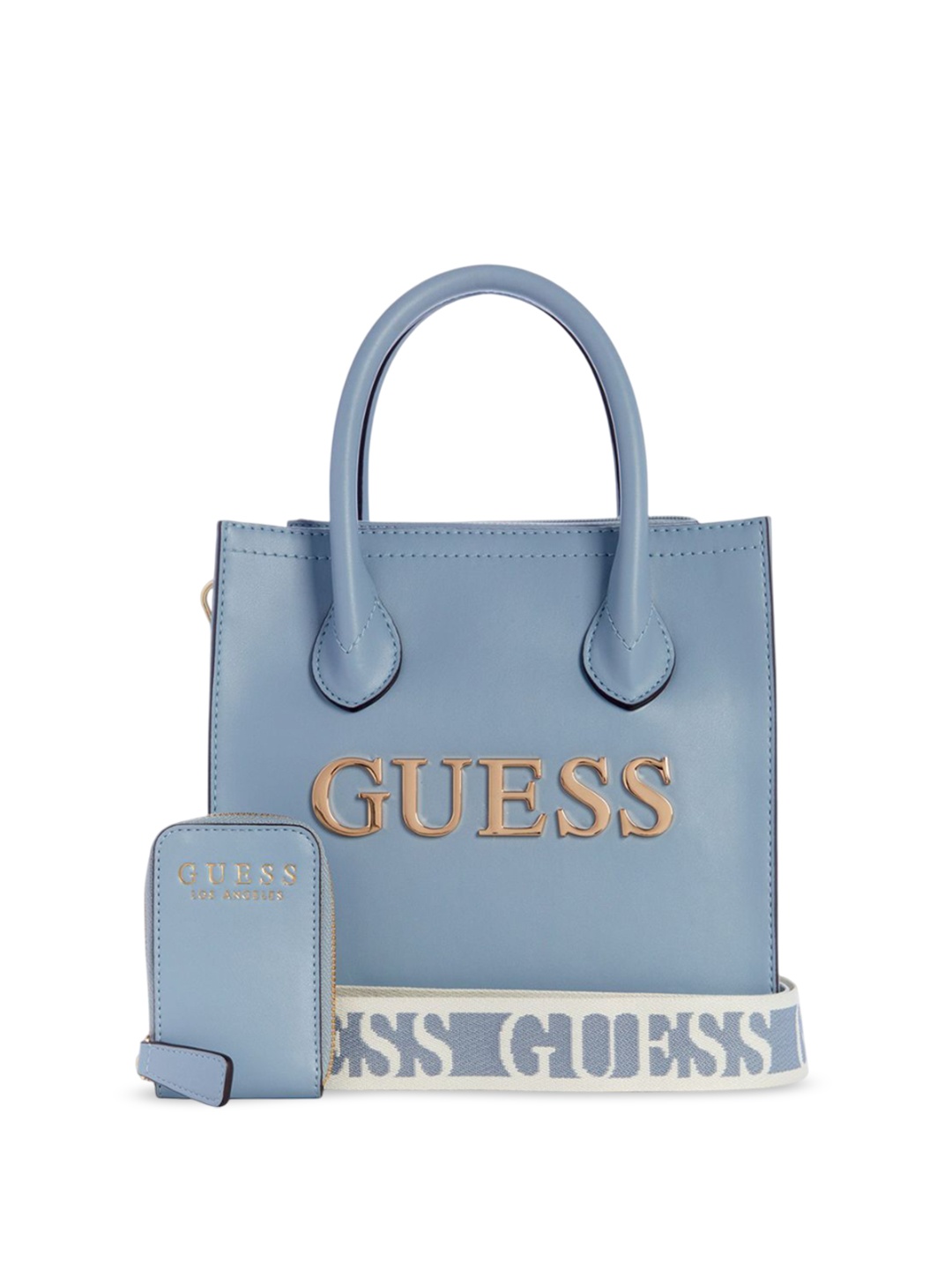 

GUESS PU Satchel, Blue