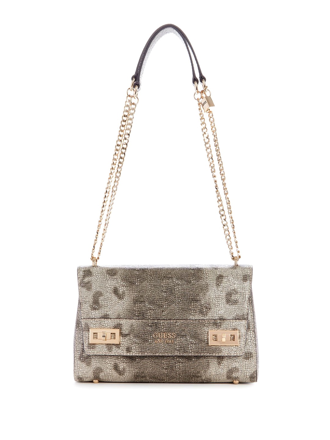 

GUESS Textured PU Shoulder Bag, Grey