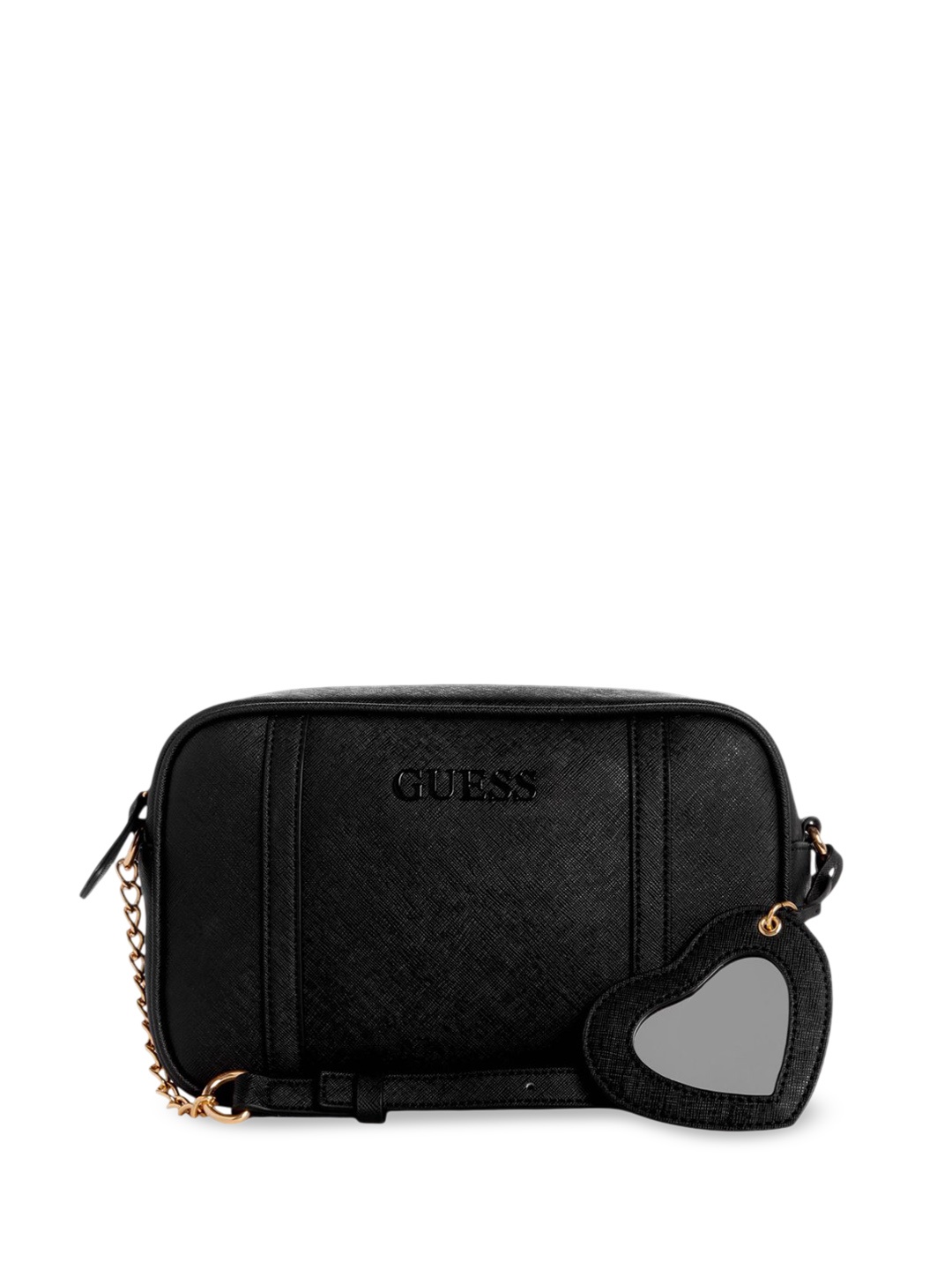 

GUESS Half Moon Sling Bag with Tasselled, Black