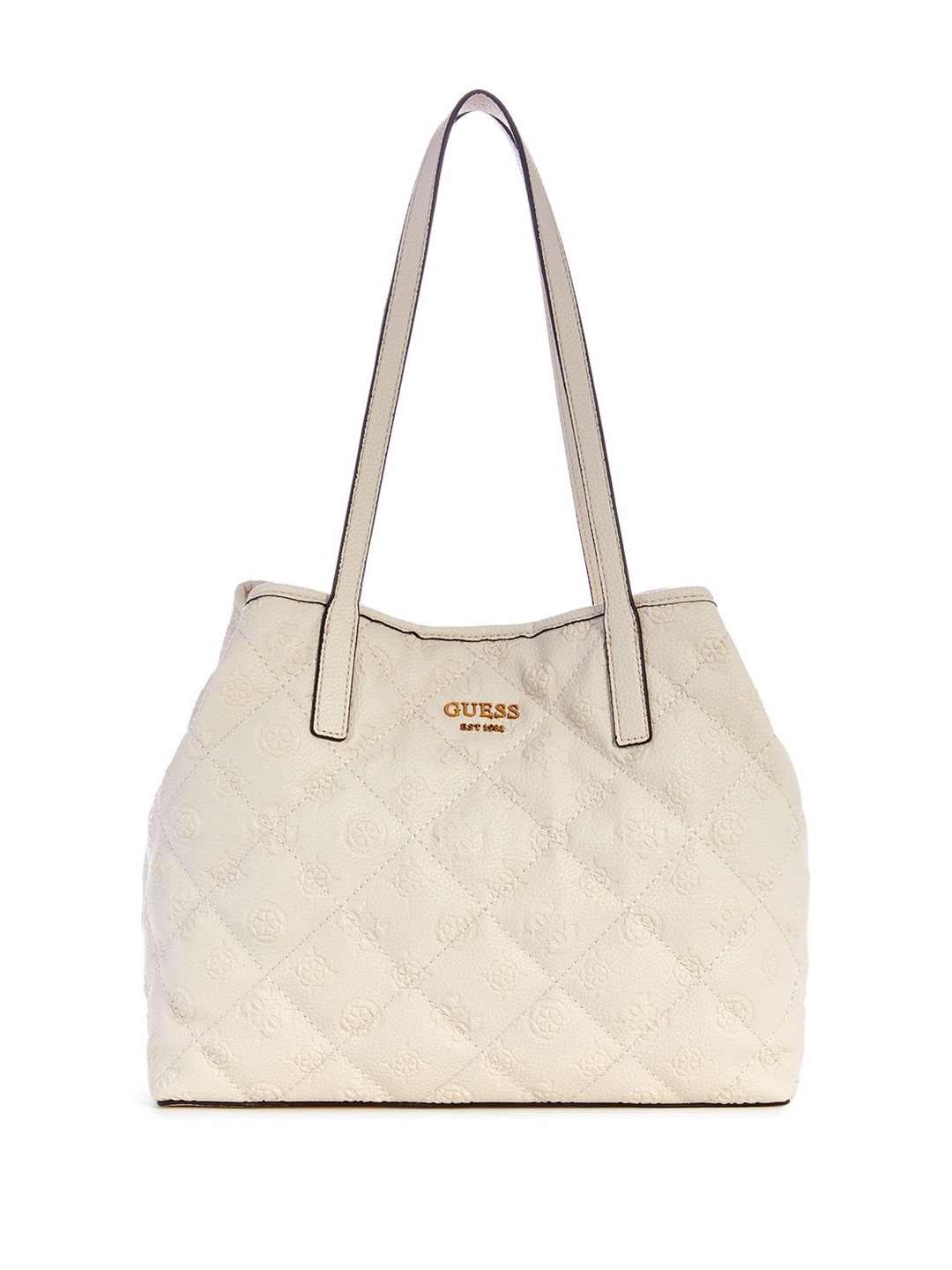 

GUESS Textured PU Tote Bag, Off white