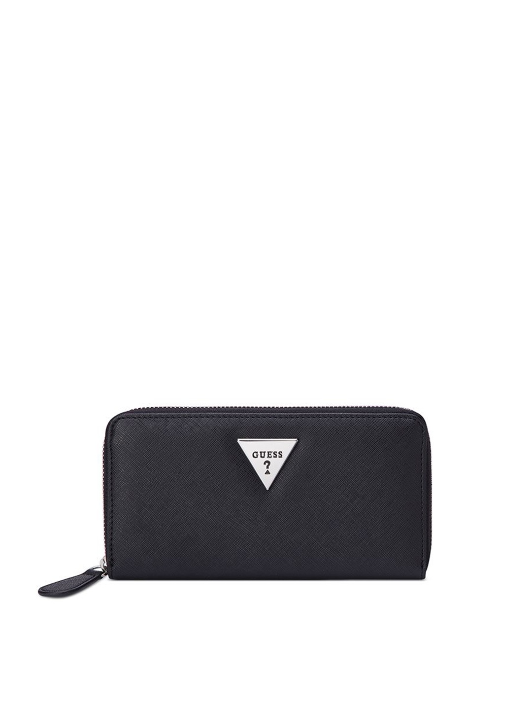 

GUESS Women PU Zip Around Wallet, Black