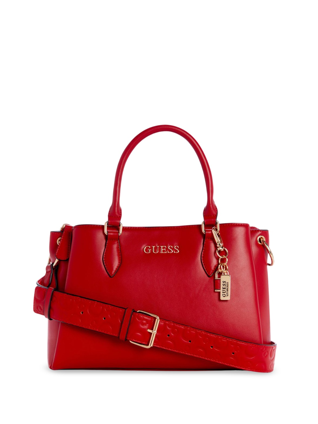 

GUESS PU Satchel, Red