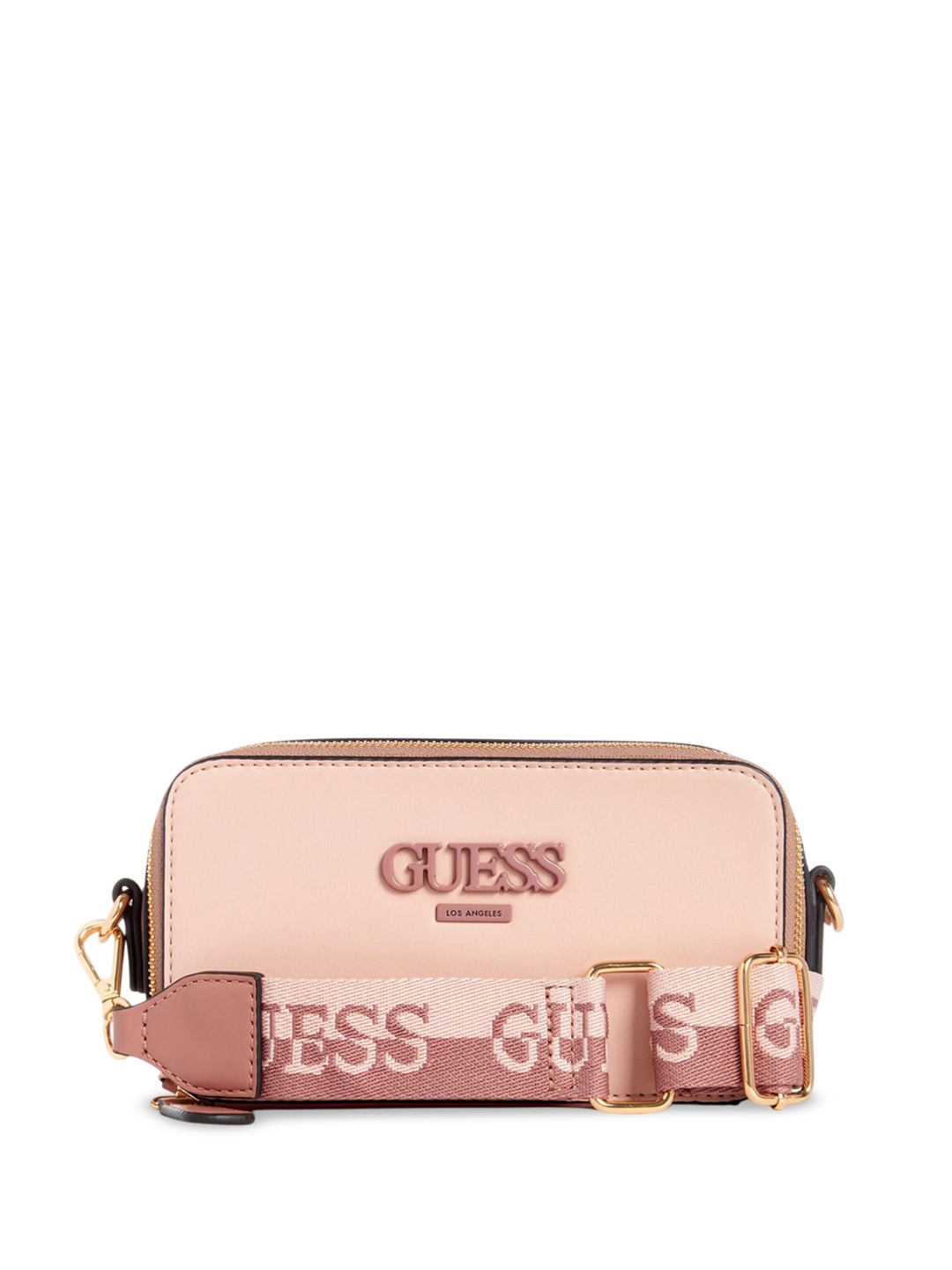 

GUESS PU Structured Sling Bag with Fringed, Peach