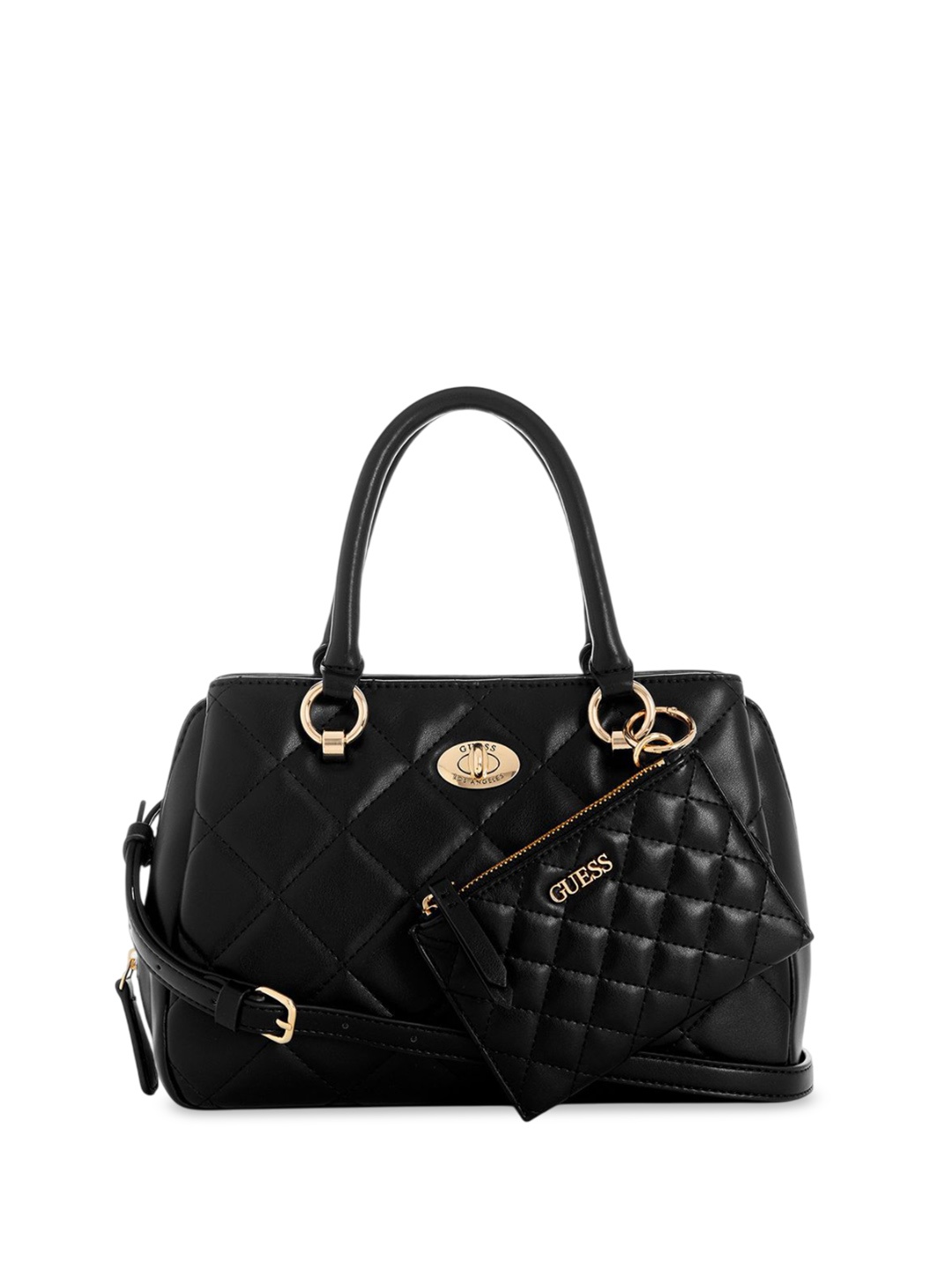 

GUESS PU Satchel, Black