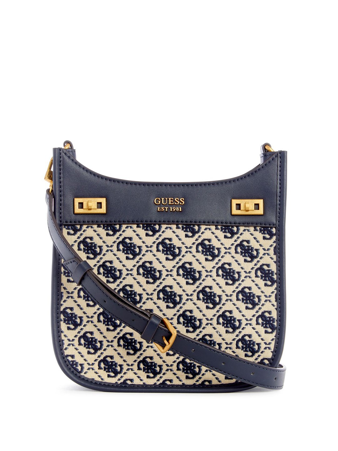 

GUESS Geometric Hobo Bag, Navy blue