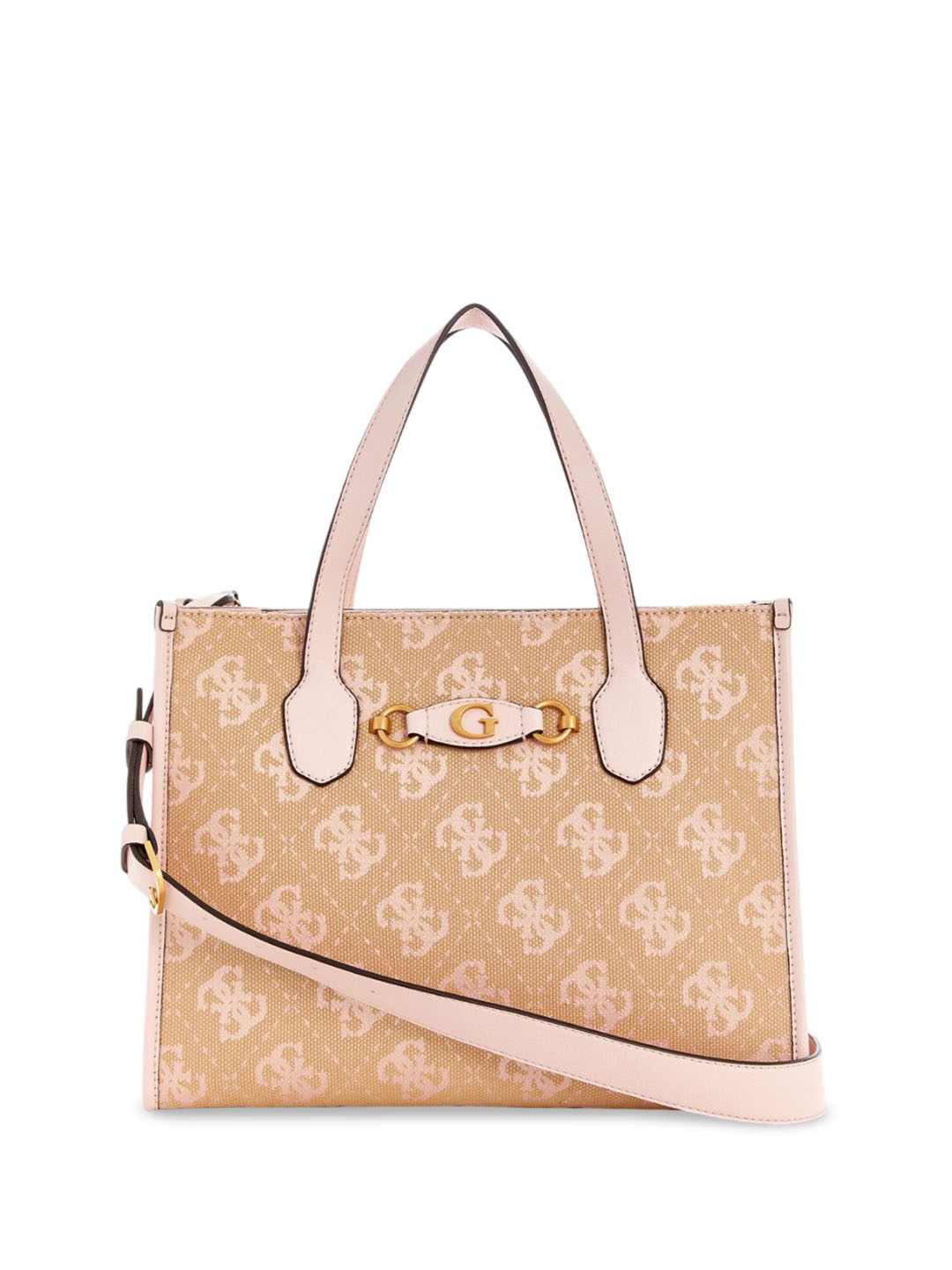 

GUESS Geometric Printed Tote Bag, Beige