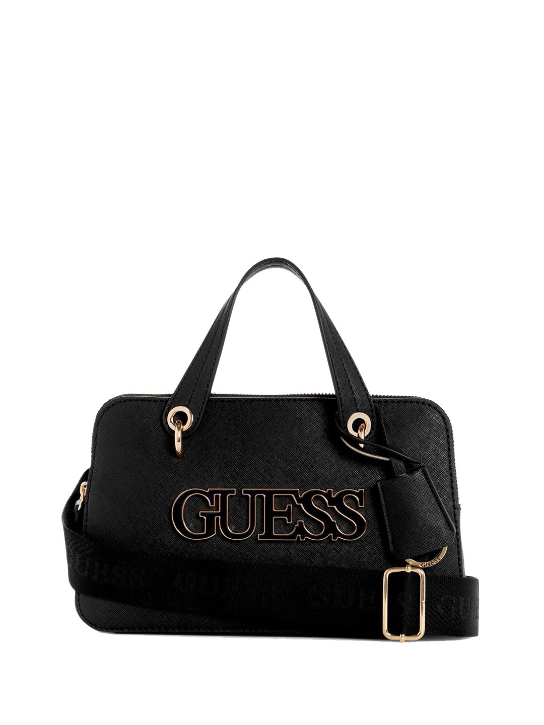 

GUESS Structured Satchel, Black