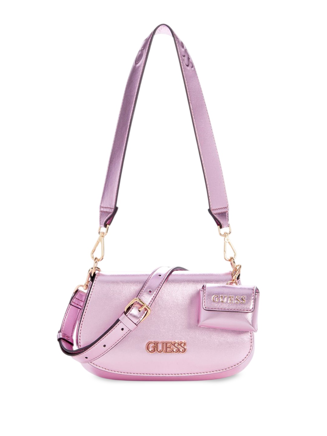 

GUESS PU Shoulder Bag, Metallic