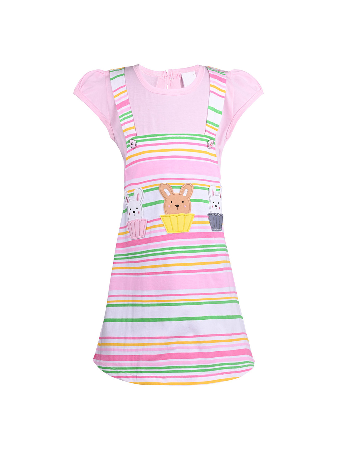 

Wish Karo Striped Fit & Flare Dress, Pink