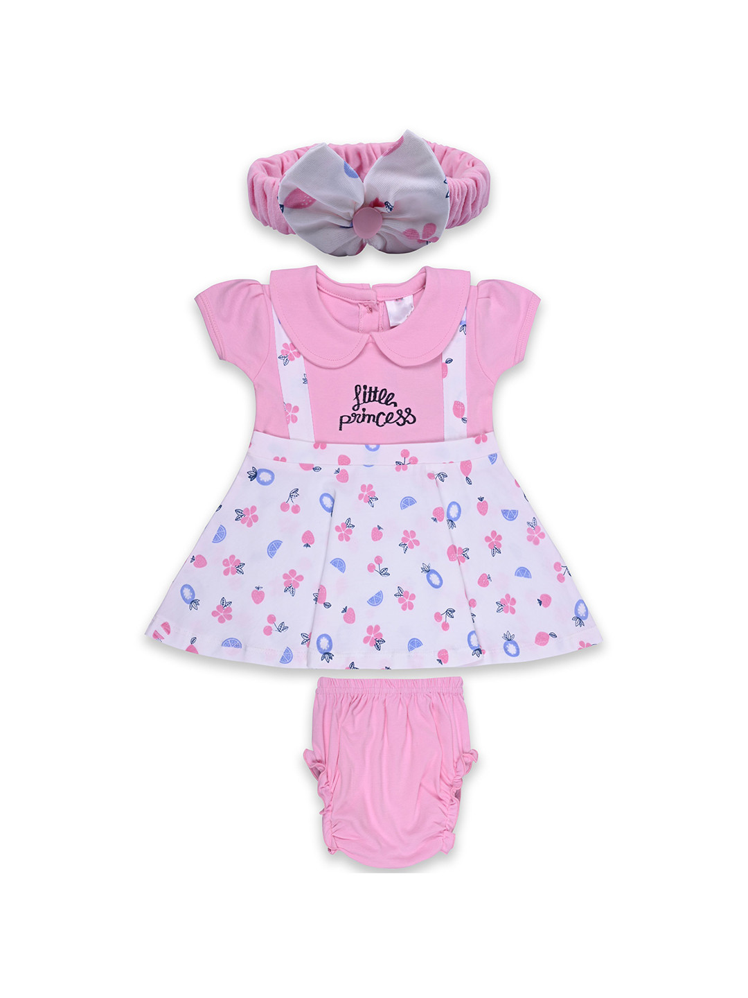 

Wish Karo Print Peter Pan Collar A-Line Dress, Pink