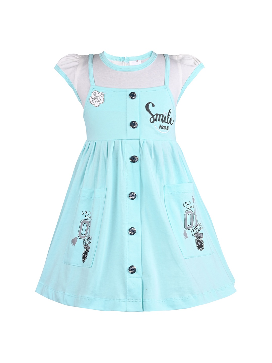 

Wish Karo Print Fit & Flare Dress, Blue