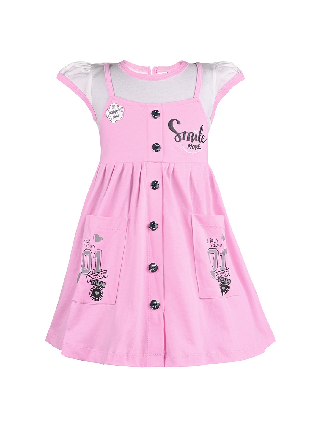 

Wish Karo Print Fit & Flare Dress, Pink