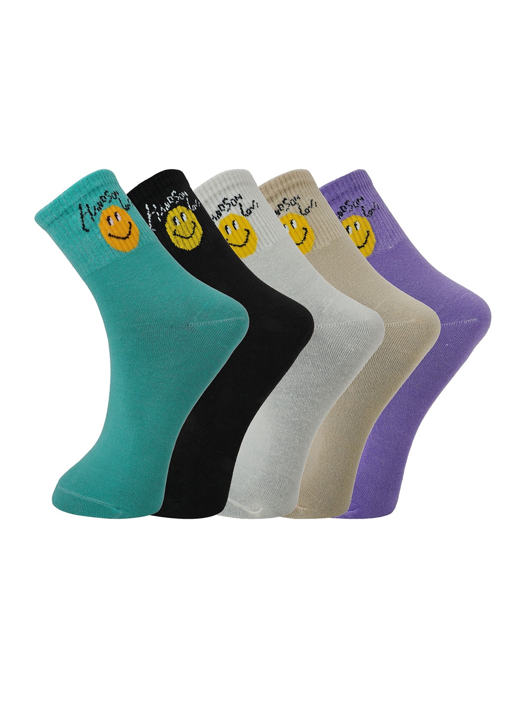 

BAESD Women Pack Of 5 Above Ankle Length Socks, Black