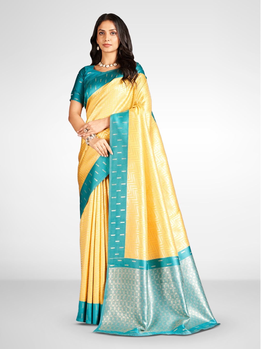 

SARHA Women Zari Woven Design Pure Silk Saree, Blue