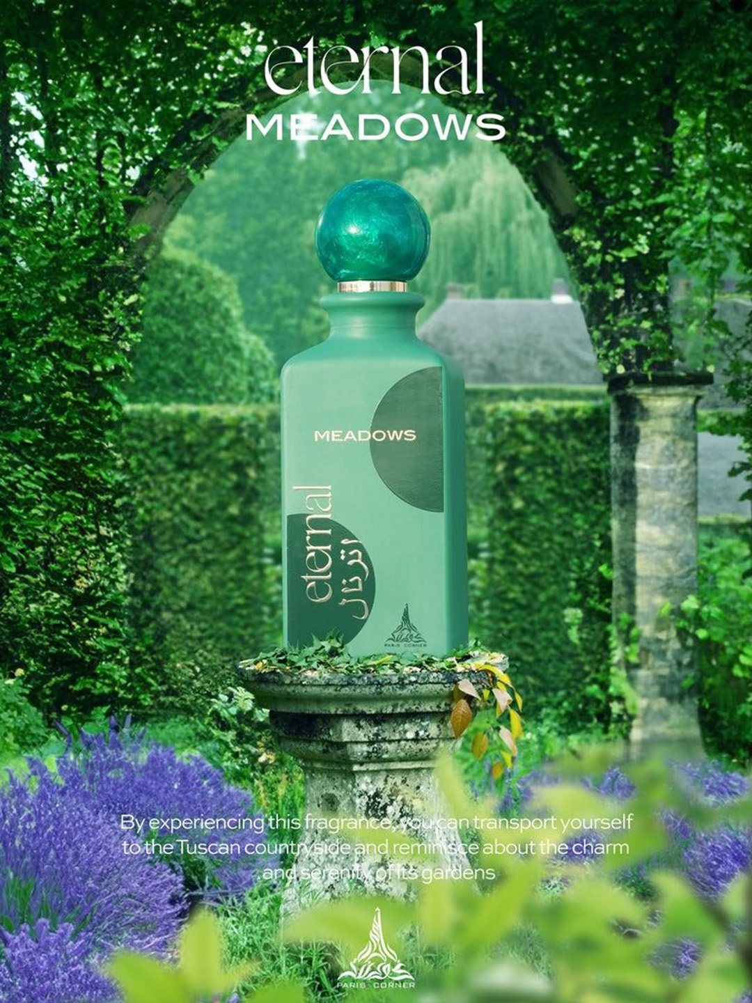 Paris Corner Perfumes Eternal Meadows Long Lasting Eau De Parfume- 85 ml, Transparent