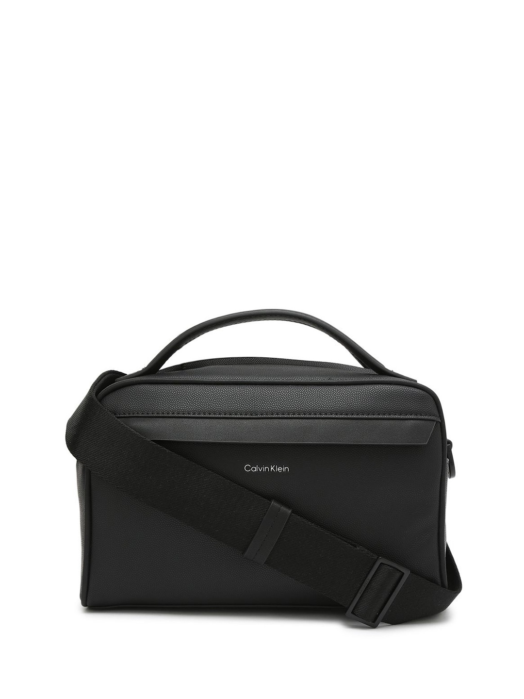 

Calvin Klein Men Textured Structured Handheld Bag, Black