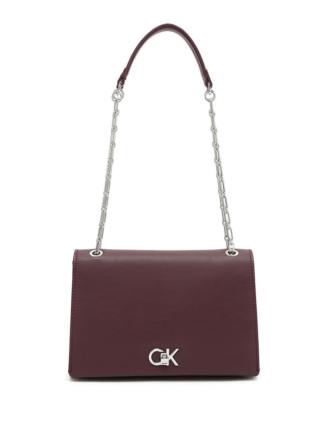 

Calvin Klein Women Solid Structured Shoulder Bag, Purple