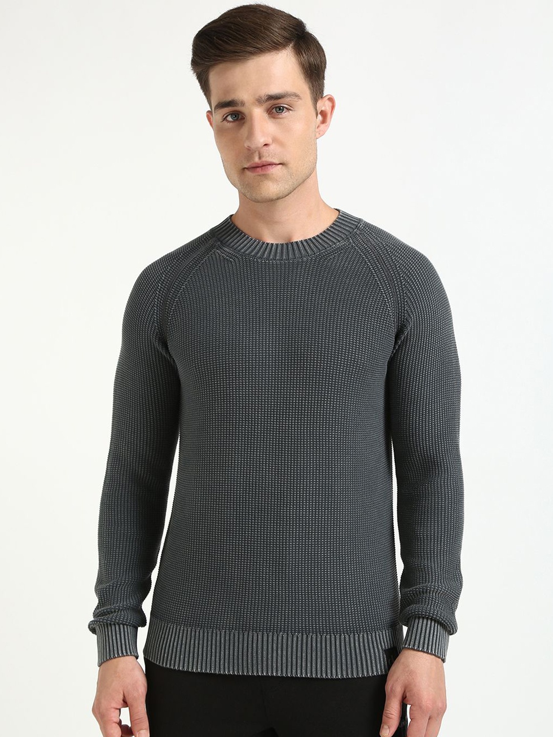 

Calvin Klein Jeans Men Cotton Ribbed Pullover, Blue