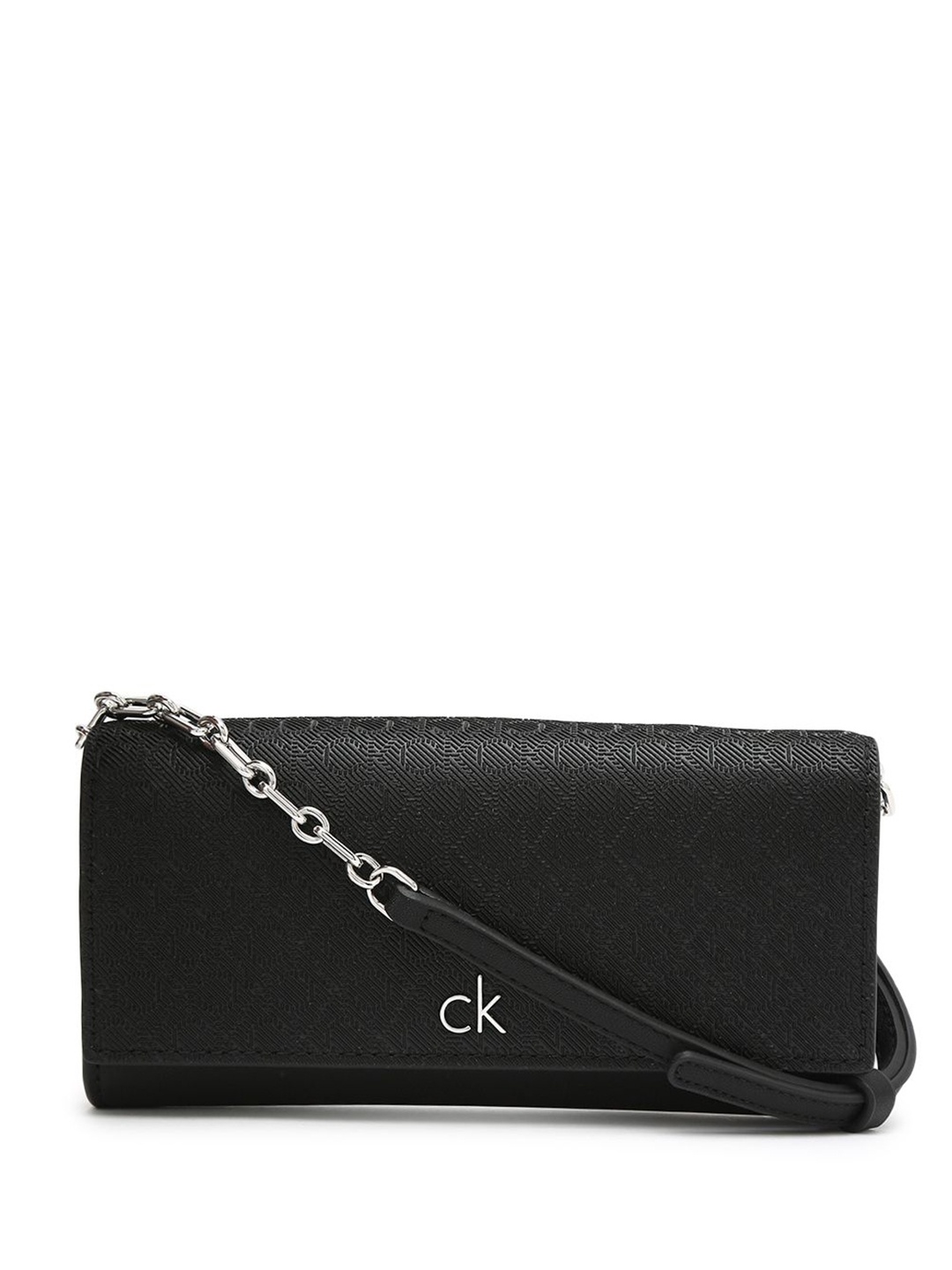 

Calvin Klein Women Textured PU Envelope, Black