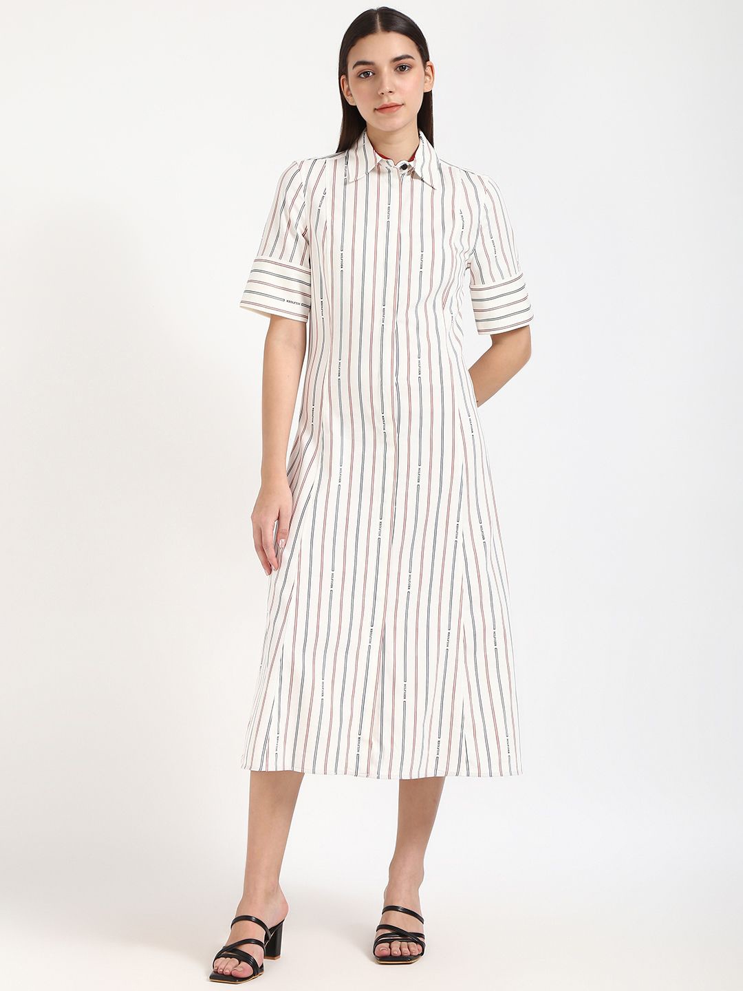 

Tommy Hilfiger Women Striped Shirt Dress, White