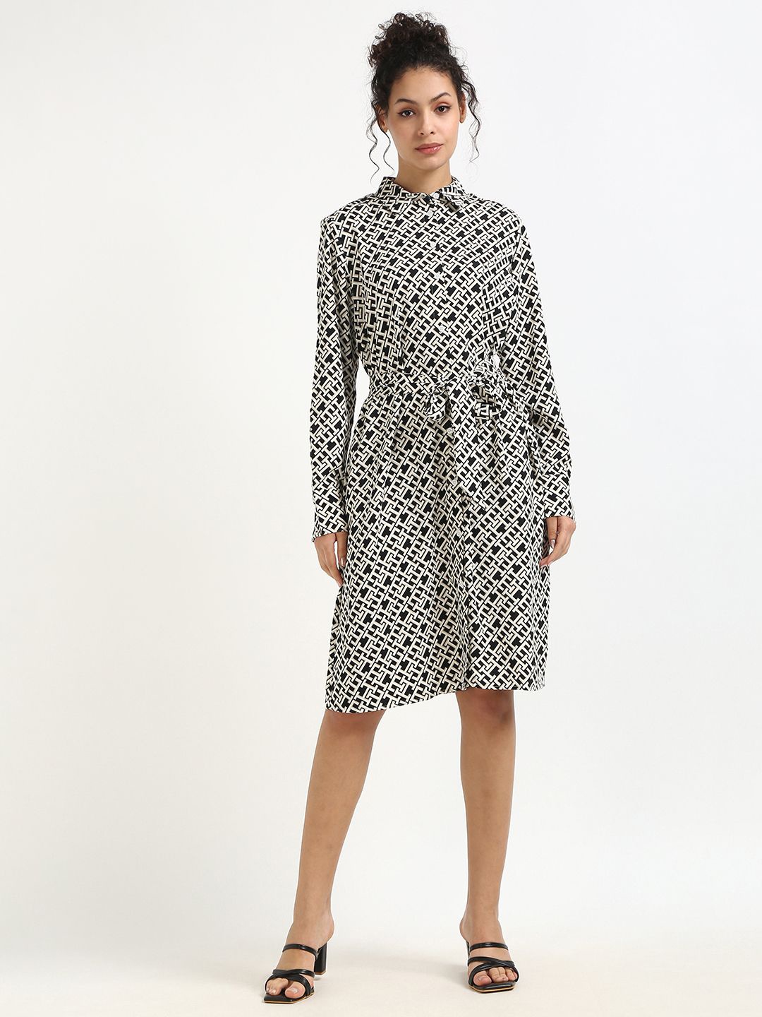 

Tommy Hilfiger Printed Shirt Dress, Black