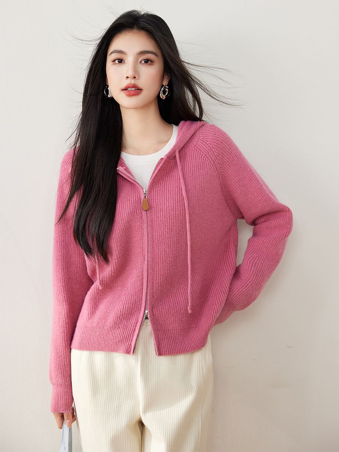 

JC Collection Women Striped Cardigan, Rose