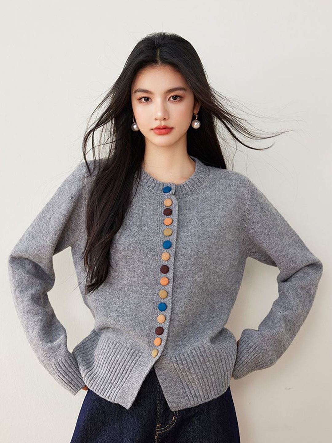 

JC Collection Women Cardigan, Grey